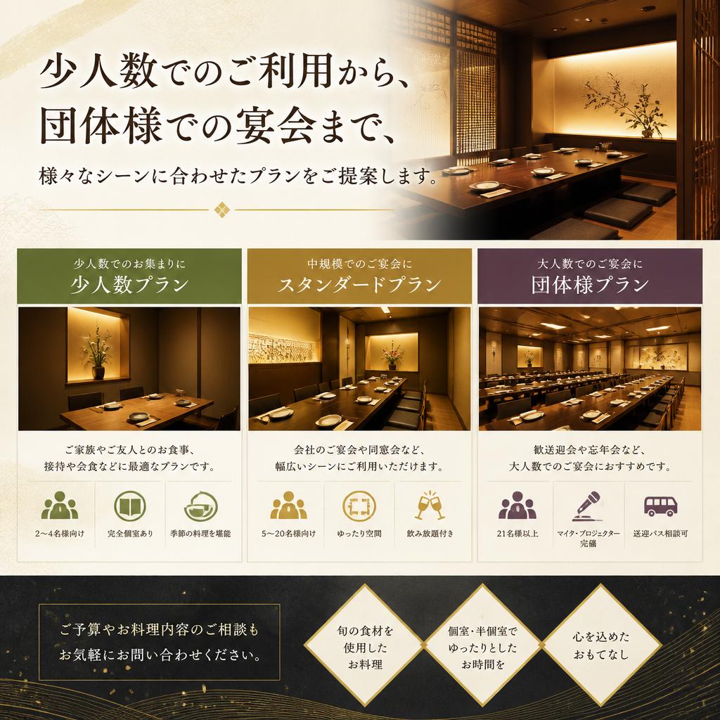 各種宴会に対応