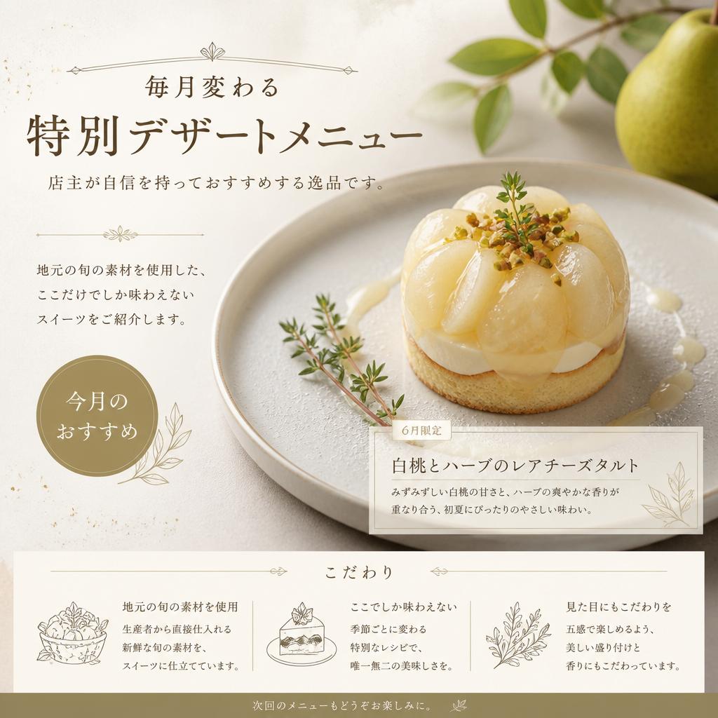 店主おすすめの特別メニュー